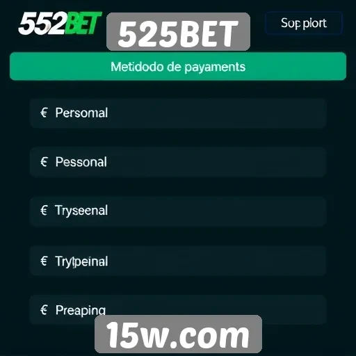Métodos de pagamento disponíveis na 525BET
