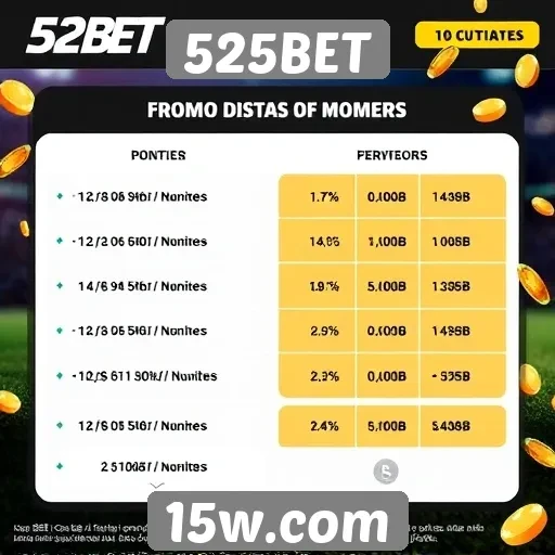 Ofertas promocionais disponíveis no site 525BET